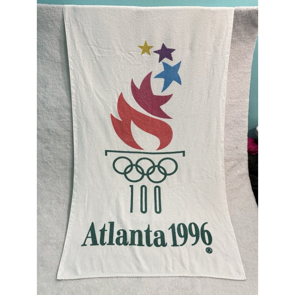 Vintage Olympics Towel Atlanta 1996 Centennial  Fieldcrest Cannon Made in USA